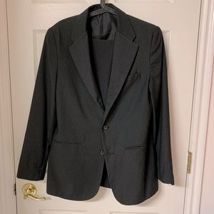 Pinstripe black and white two piece suit